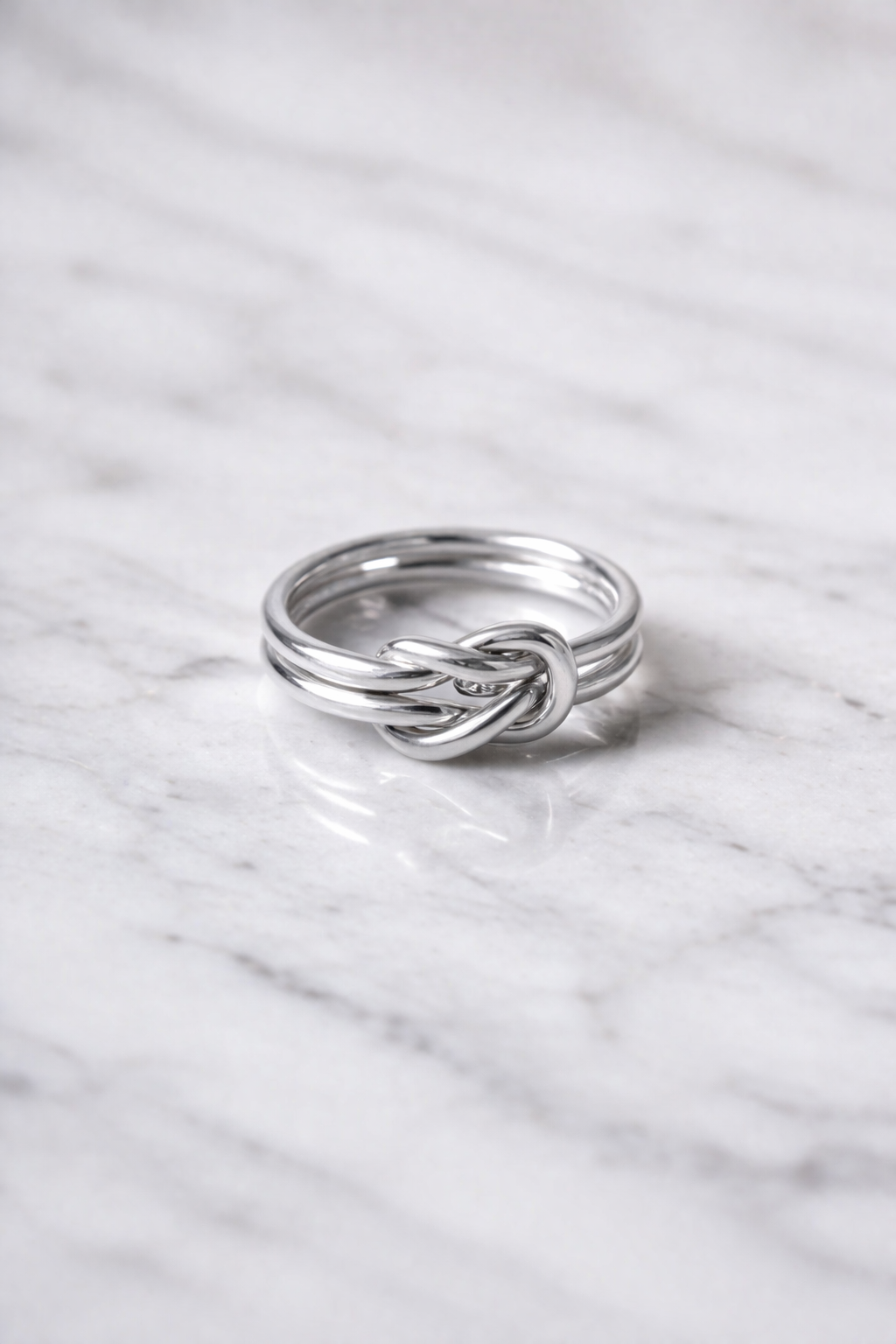 Silver infinity rings