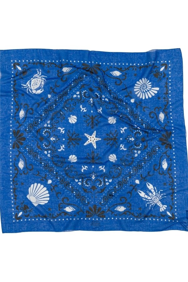 Bandana Blue Crustaceans Cotton