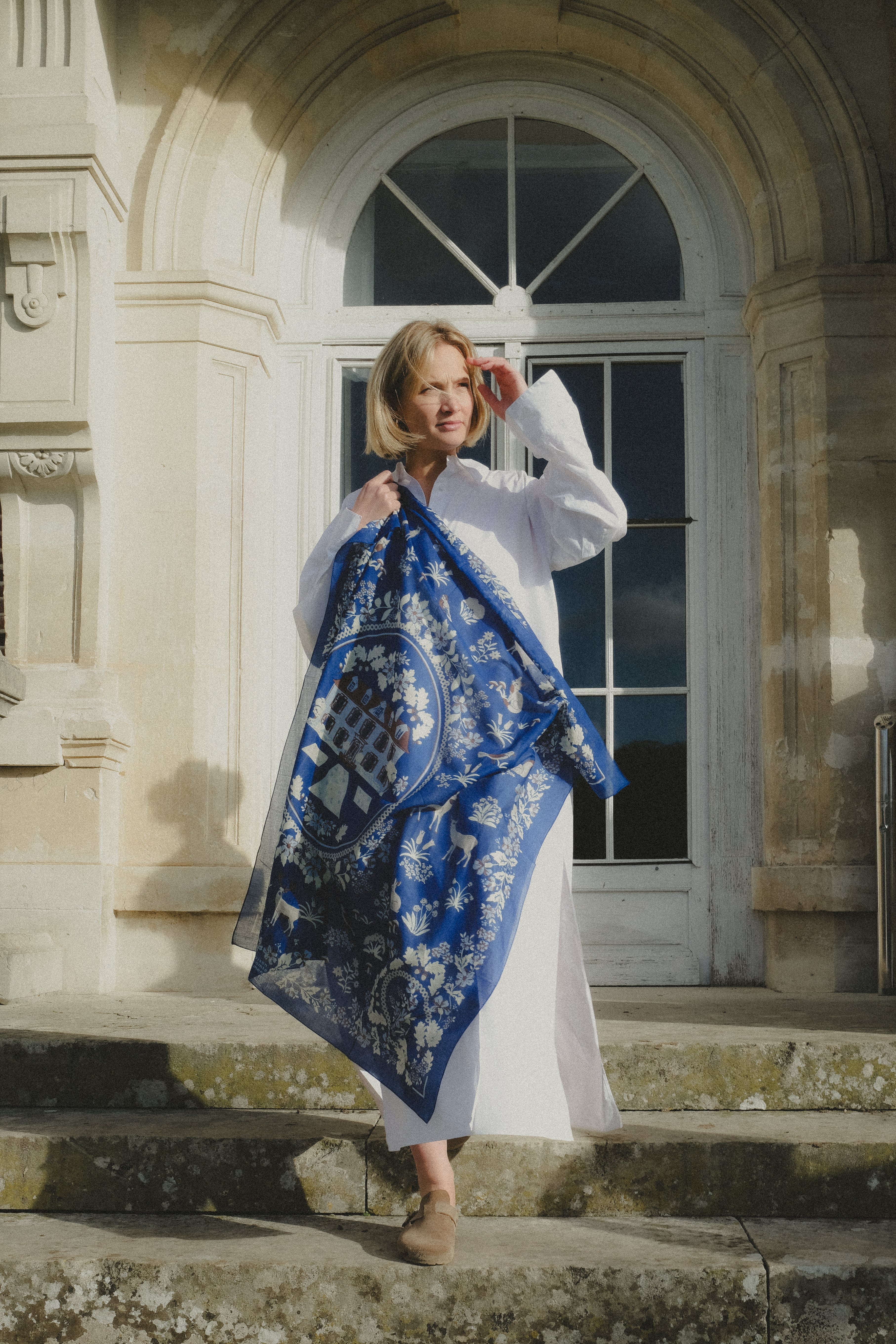 Retour de Forêt Frosty Blue cotton