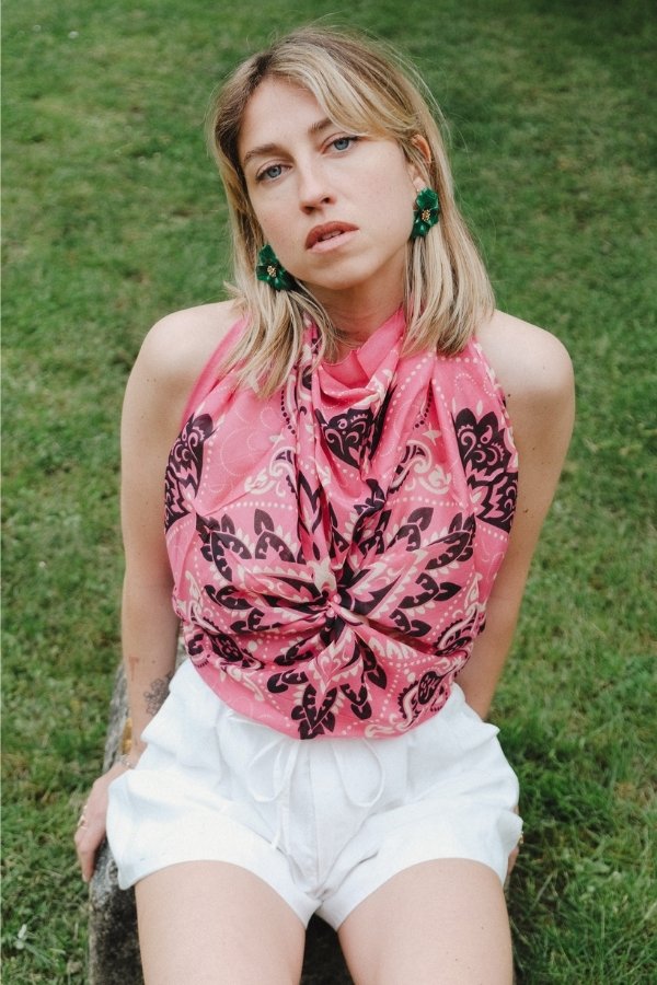 Bandana Carmine Pink cotton