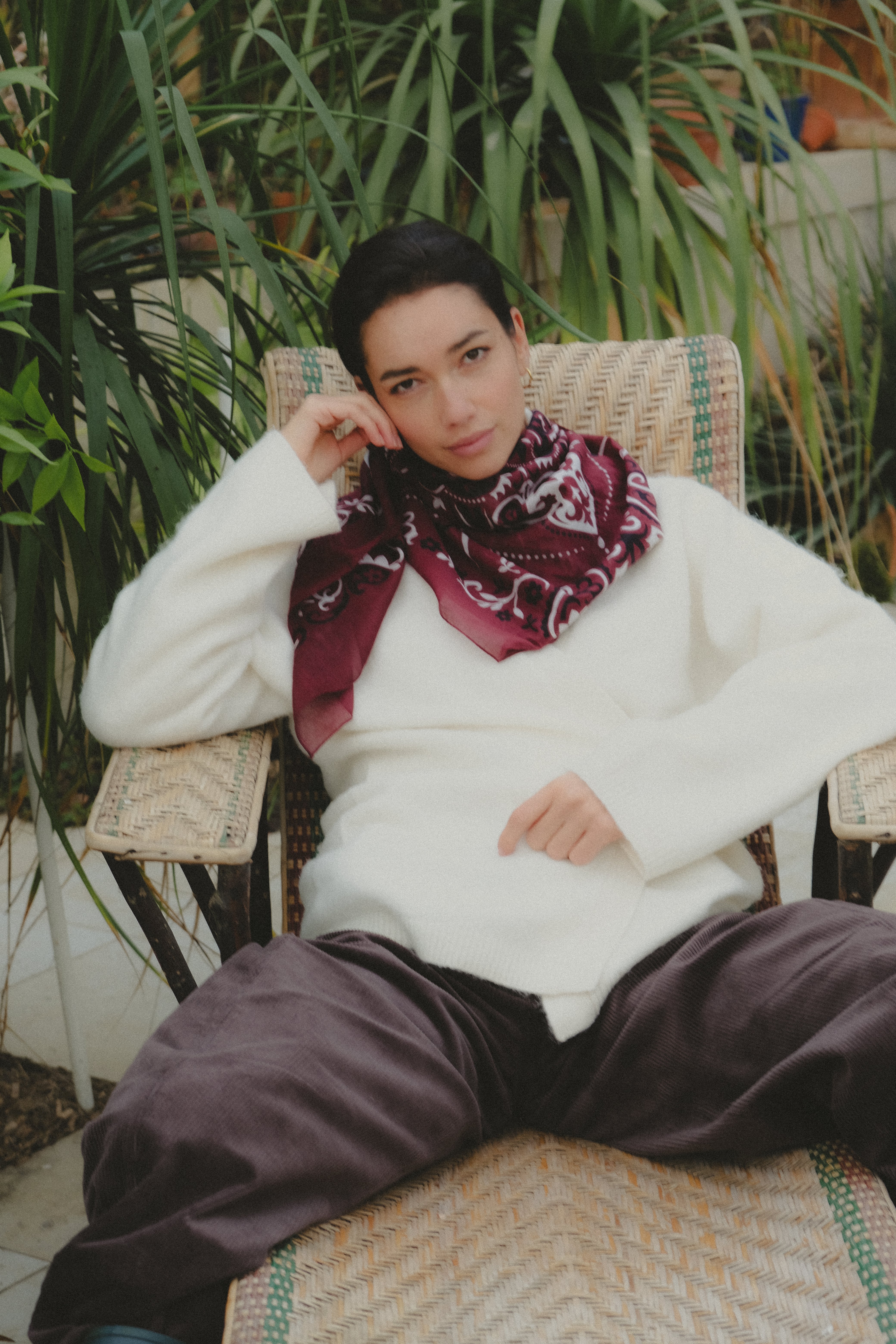Bandana Burgundy cotton