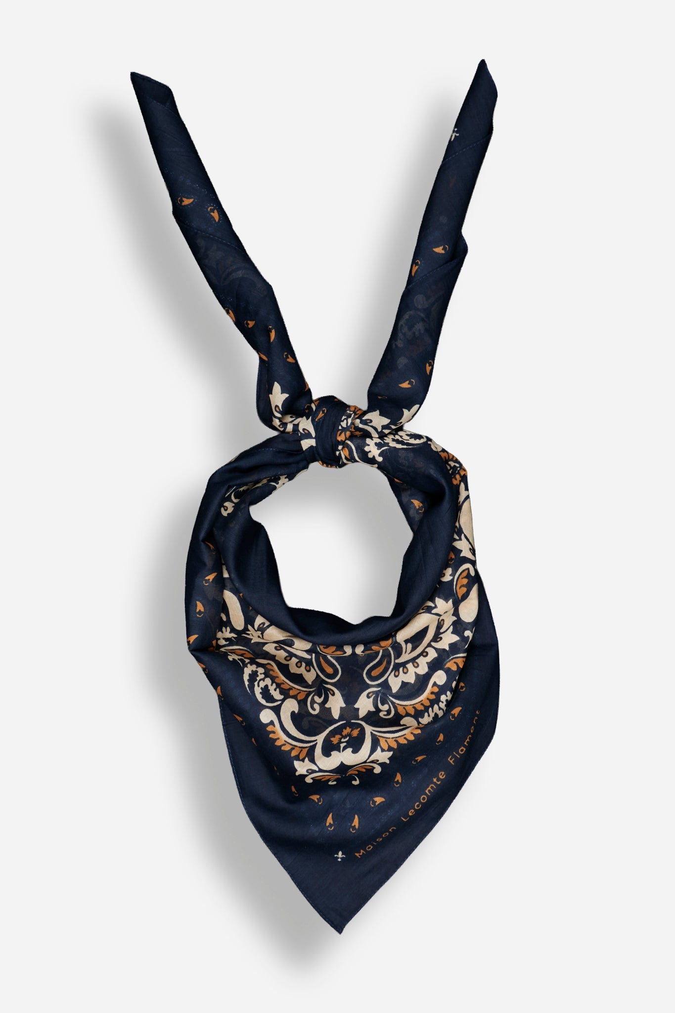 Bandana Flowers Navy cotton