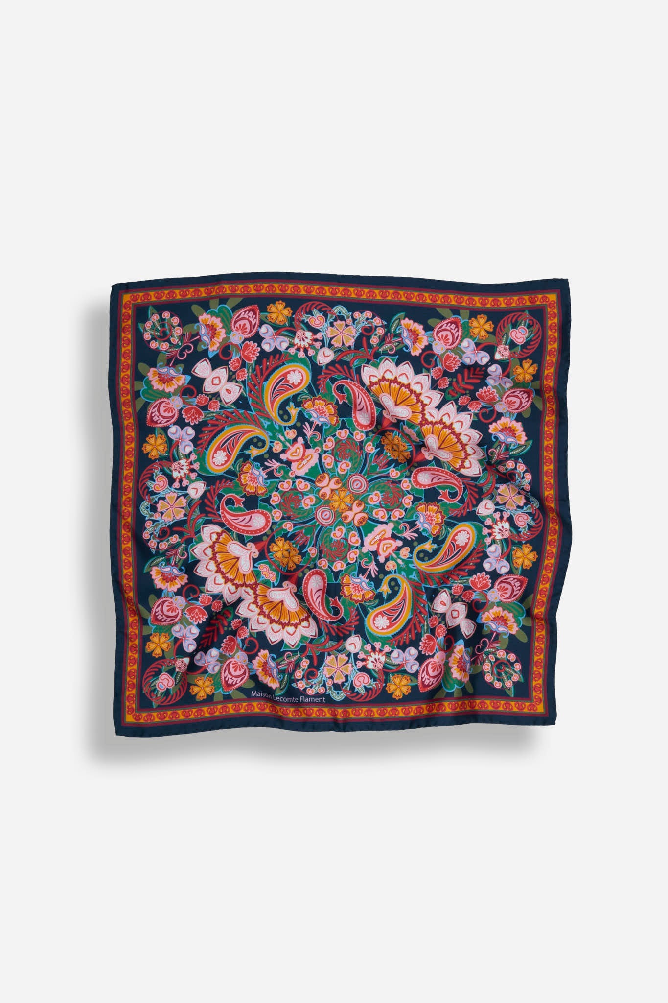 Small Scarf Volcanique Pink Silk