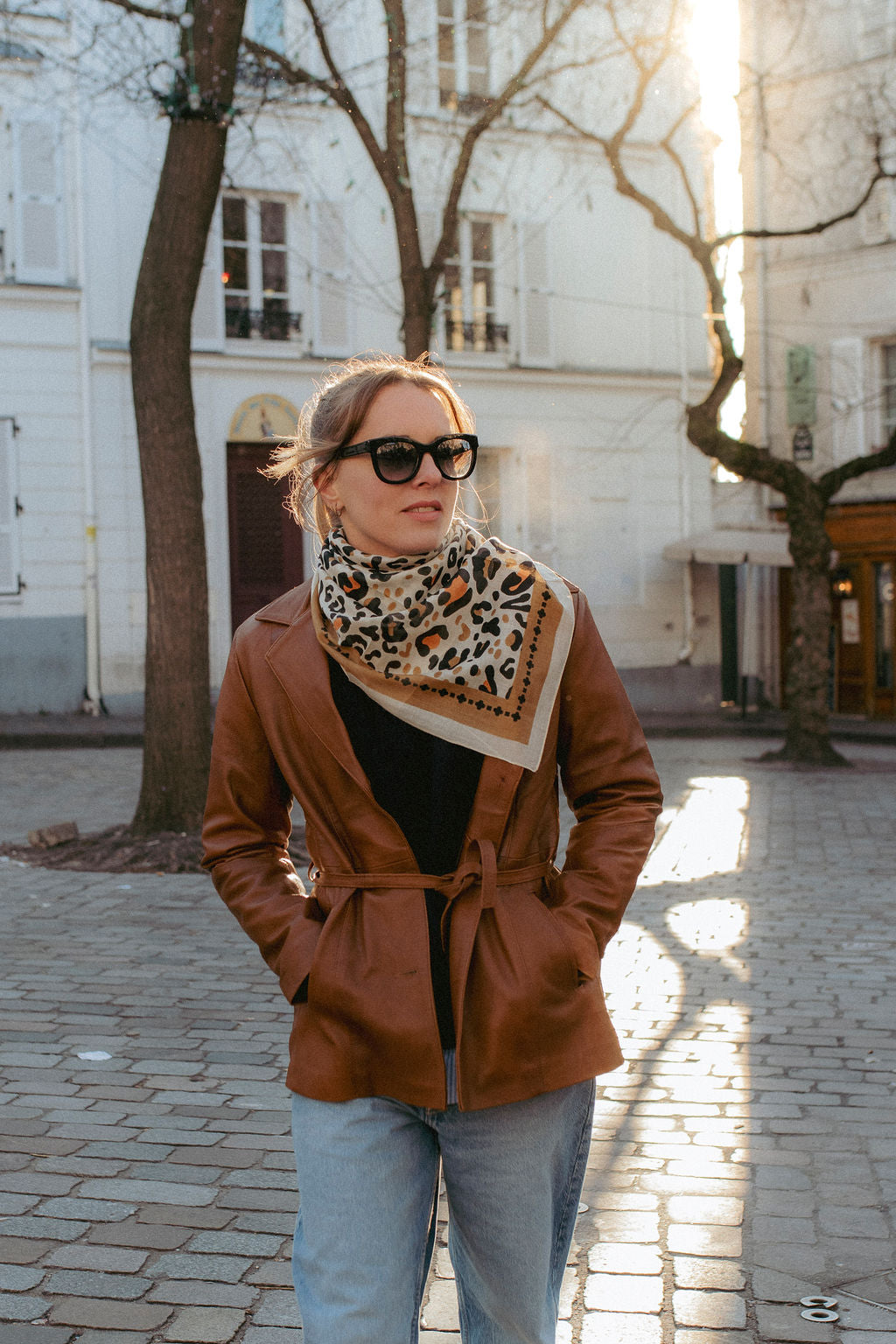 Leo beige camel cotton