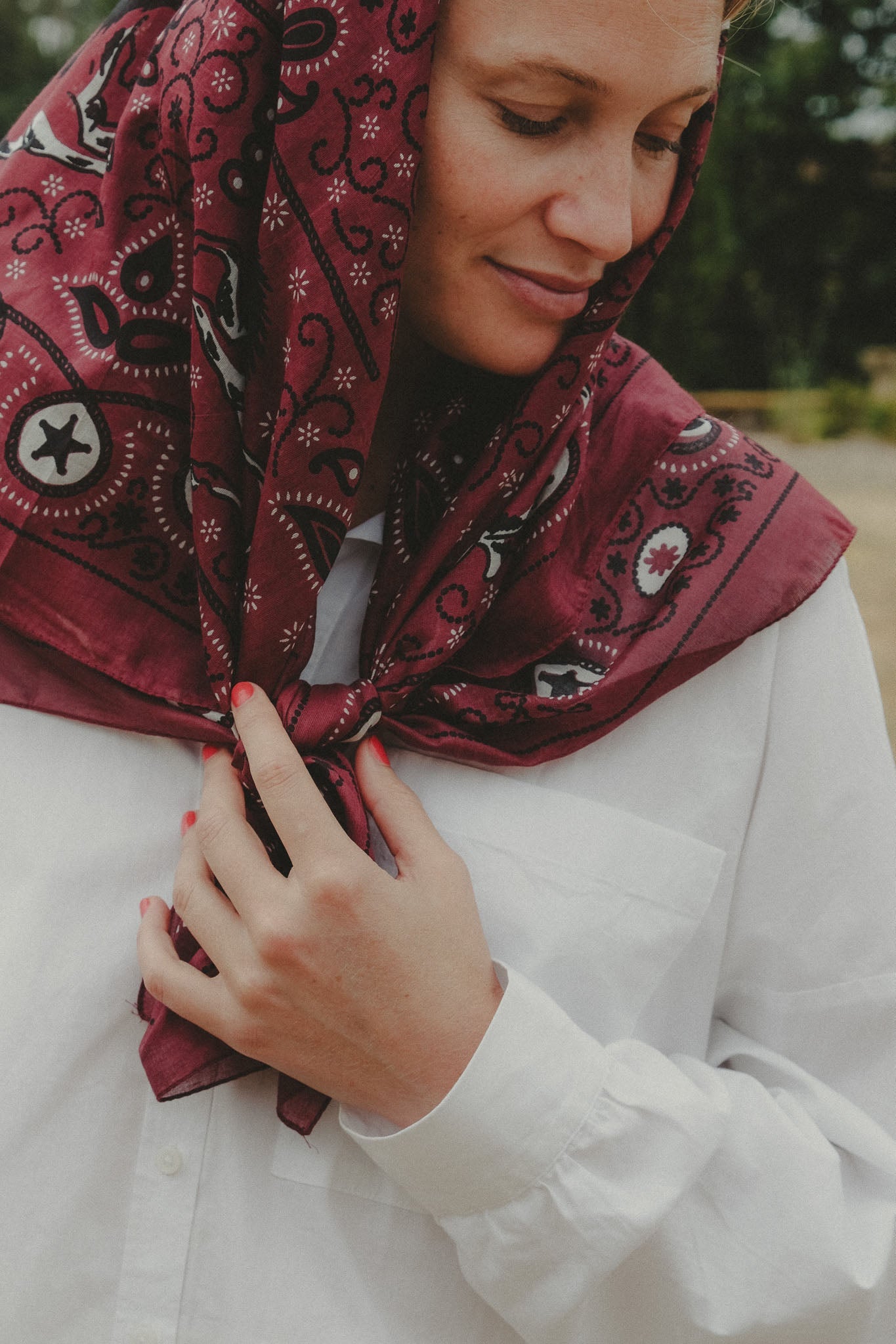 Far West Burgundy Cotton