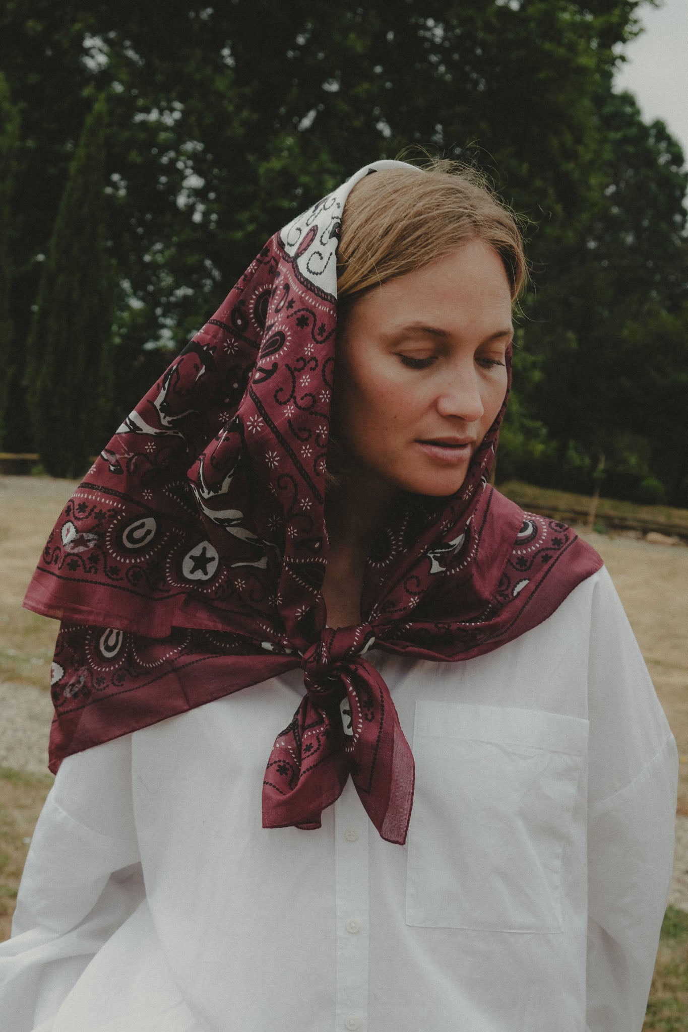 Far West Burgundy Cotton
