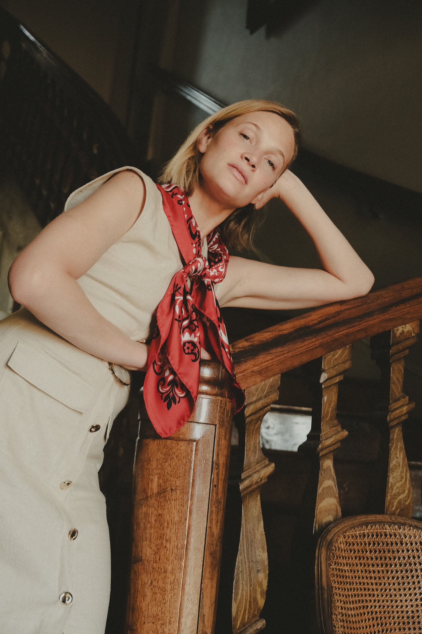 Bandana Red Silk