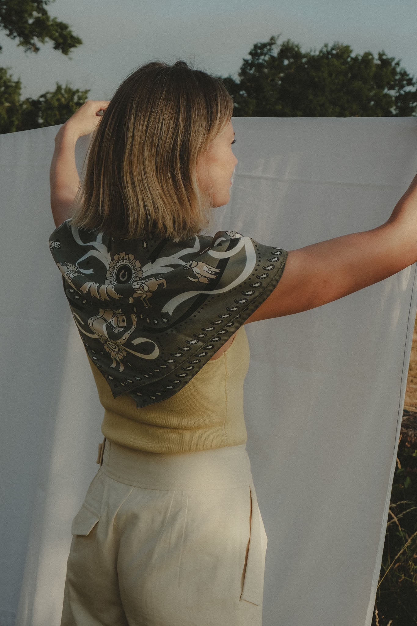 Jumping Olive Silk