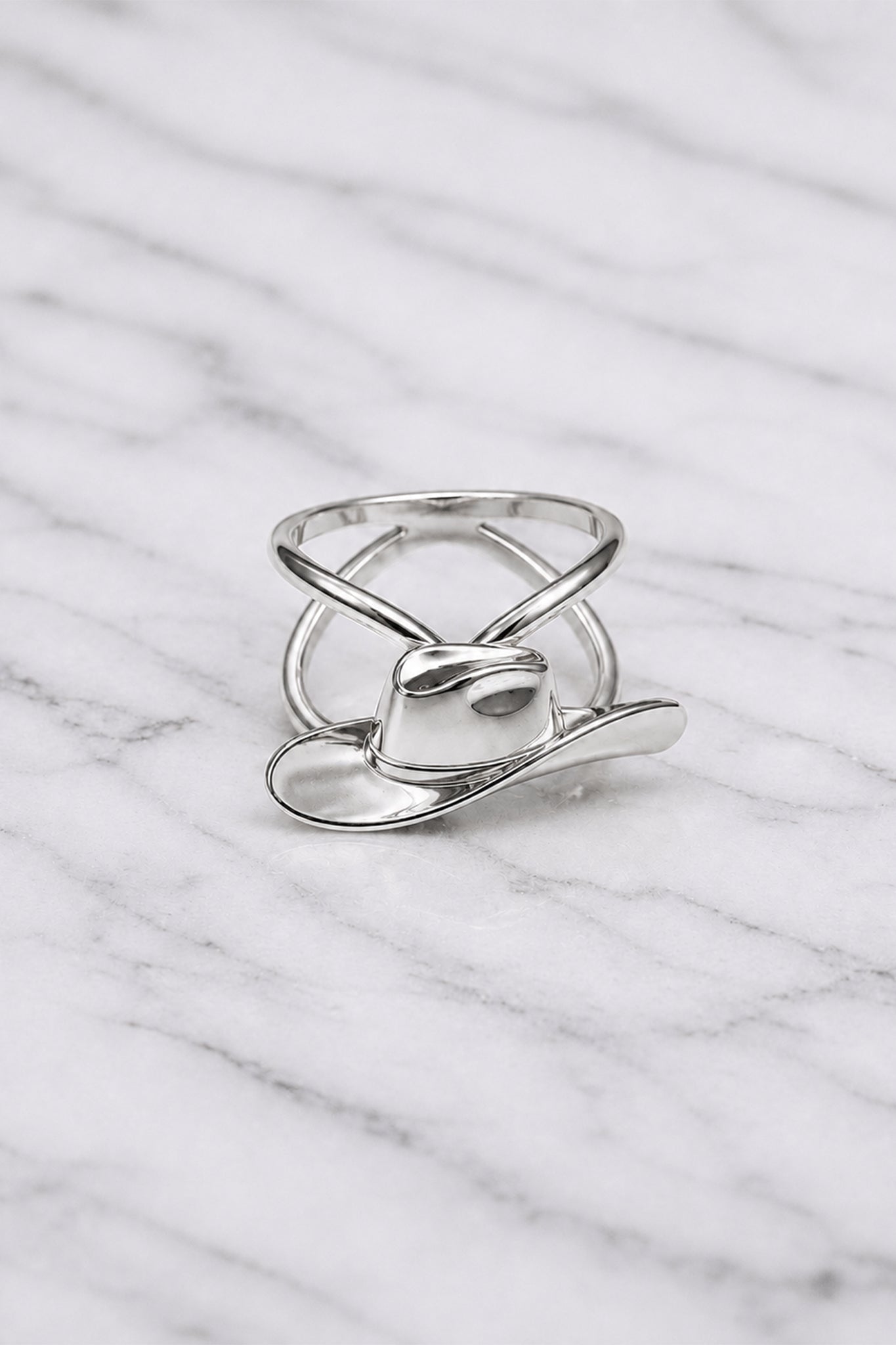 Silver Cowboy Hat Ring