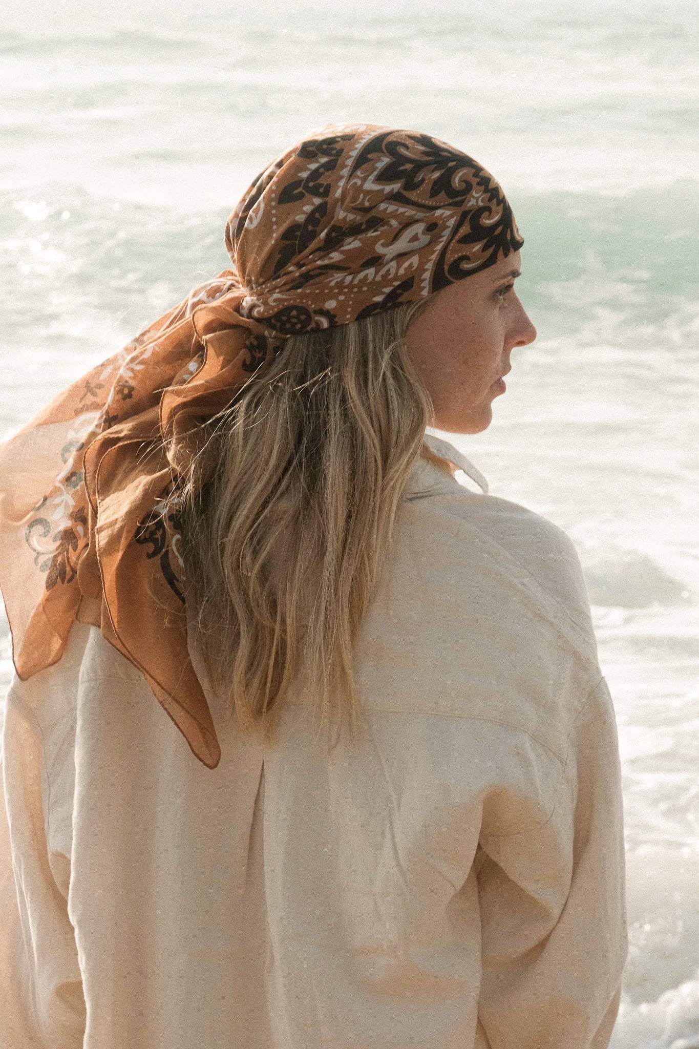 Bandana camel cotton