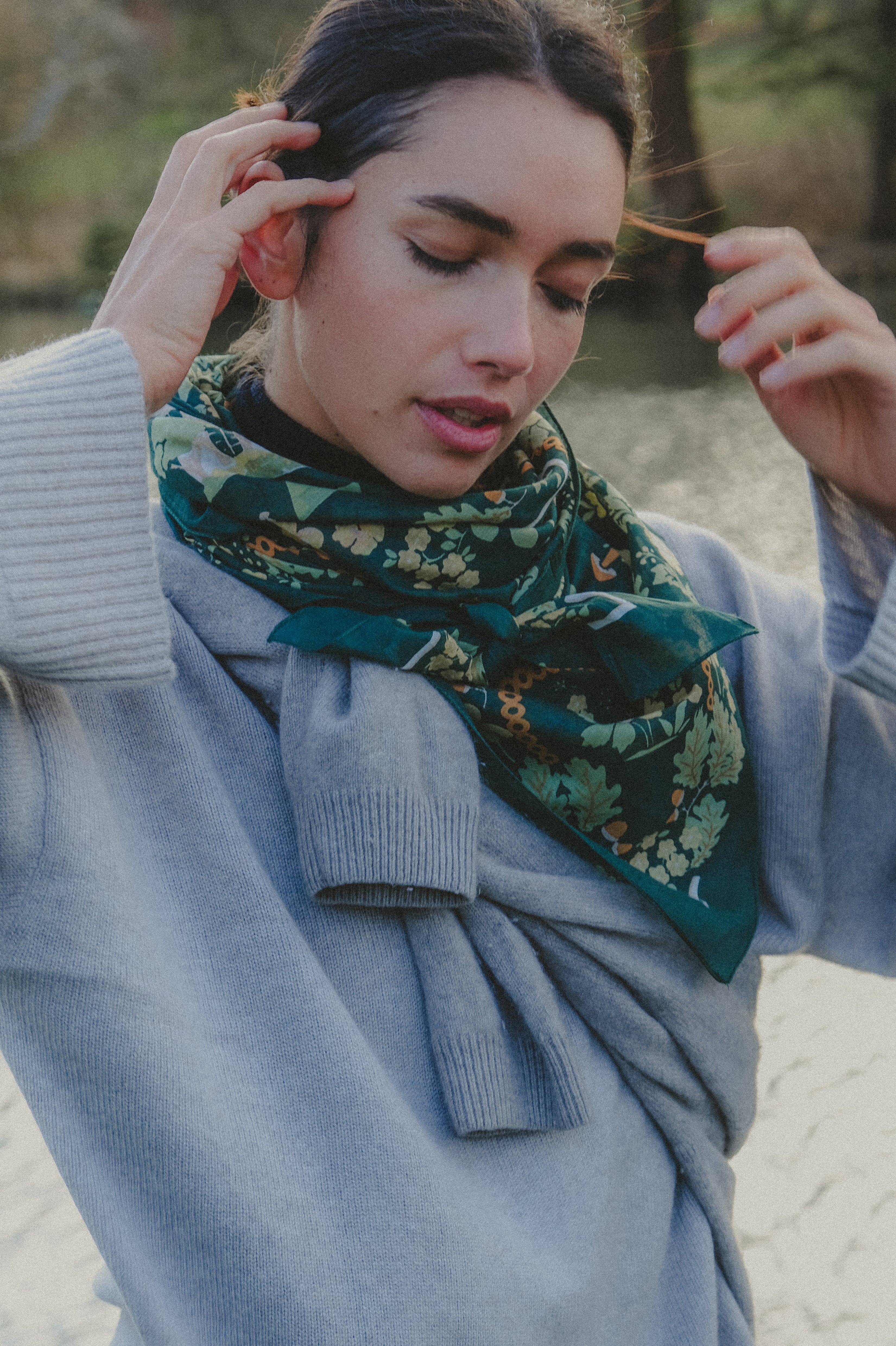 Retour de Forêt Green Forest cotton