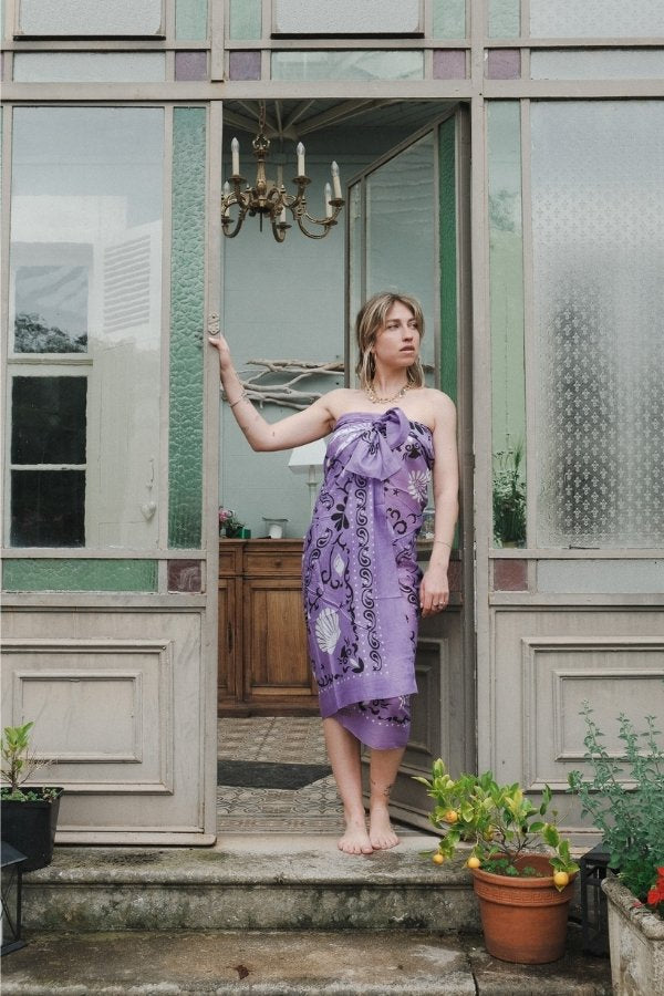 Lilac Crustaceans Sarong