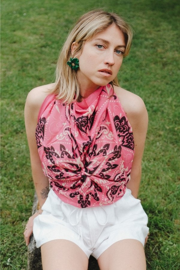 Bandana Carmine Pink cotton