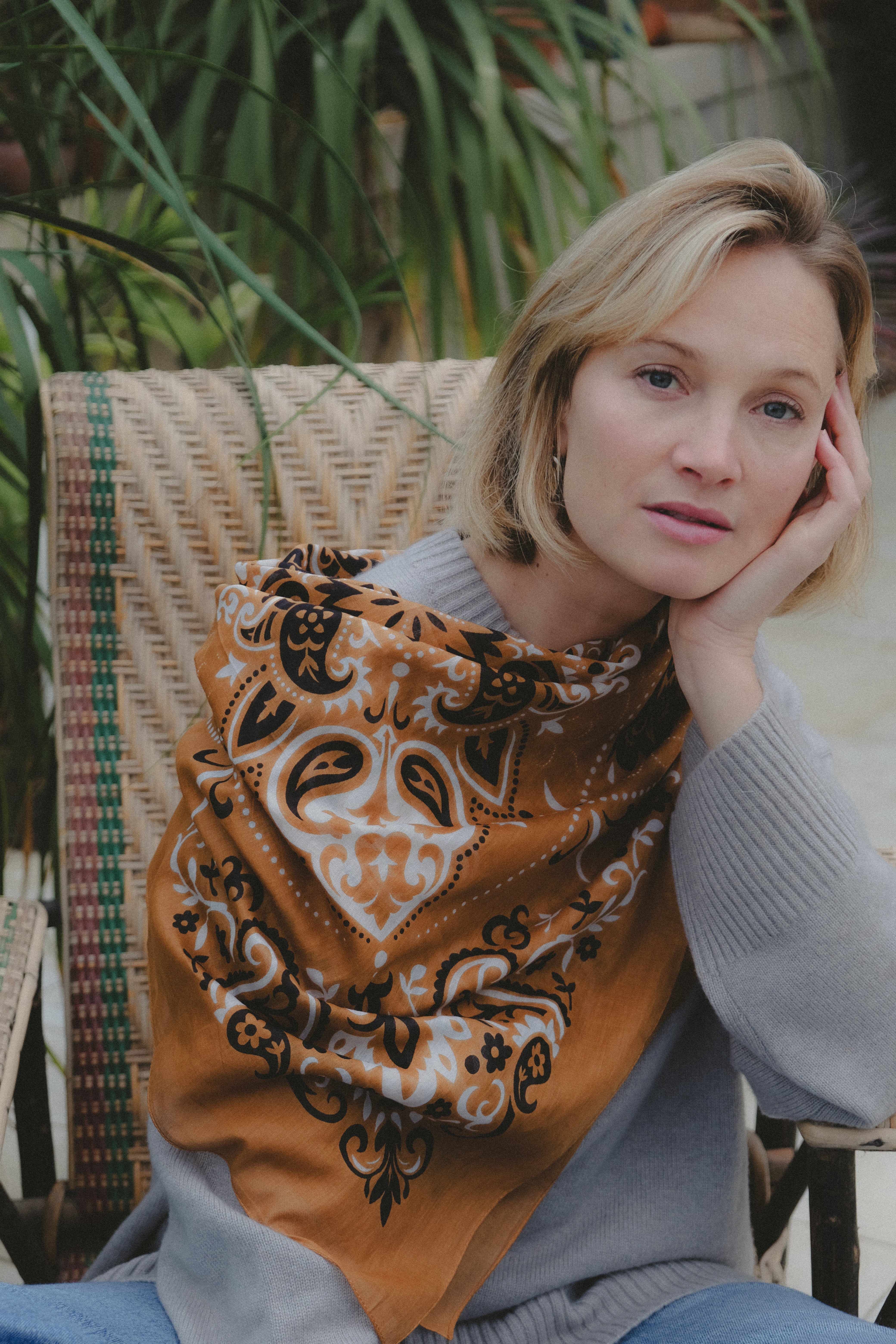 Bandana camel cotton