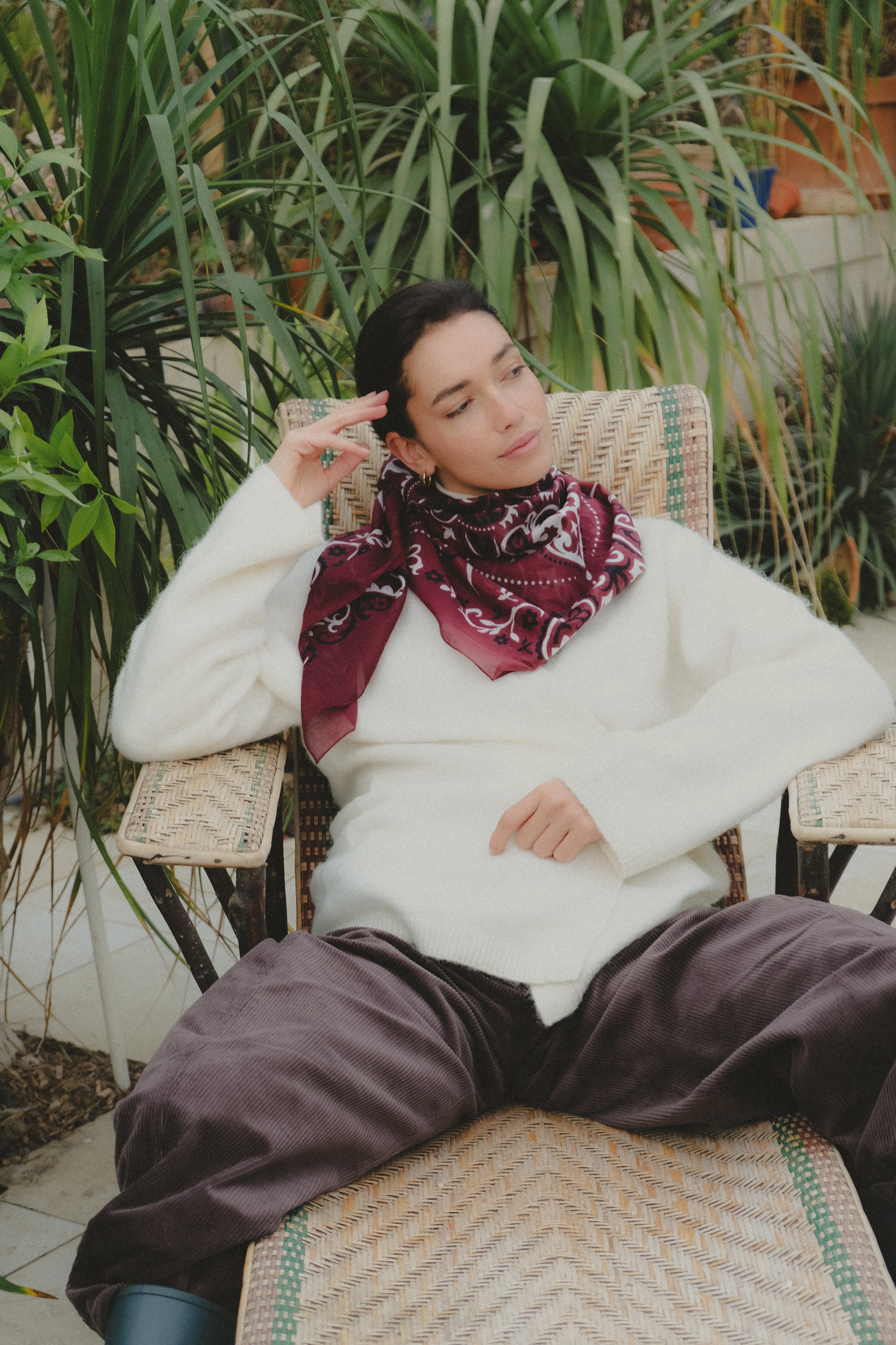 Bandana Burgundy cotton