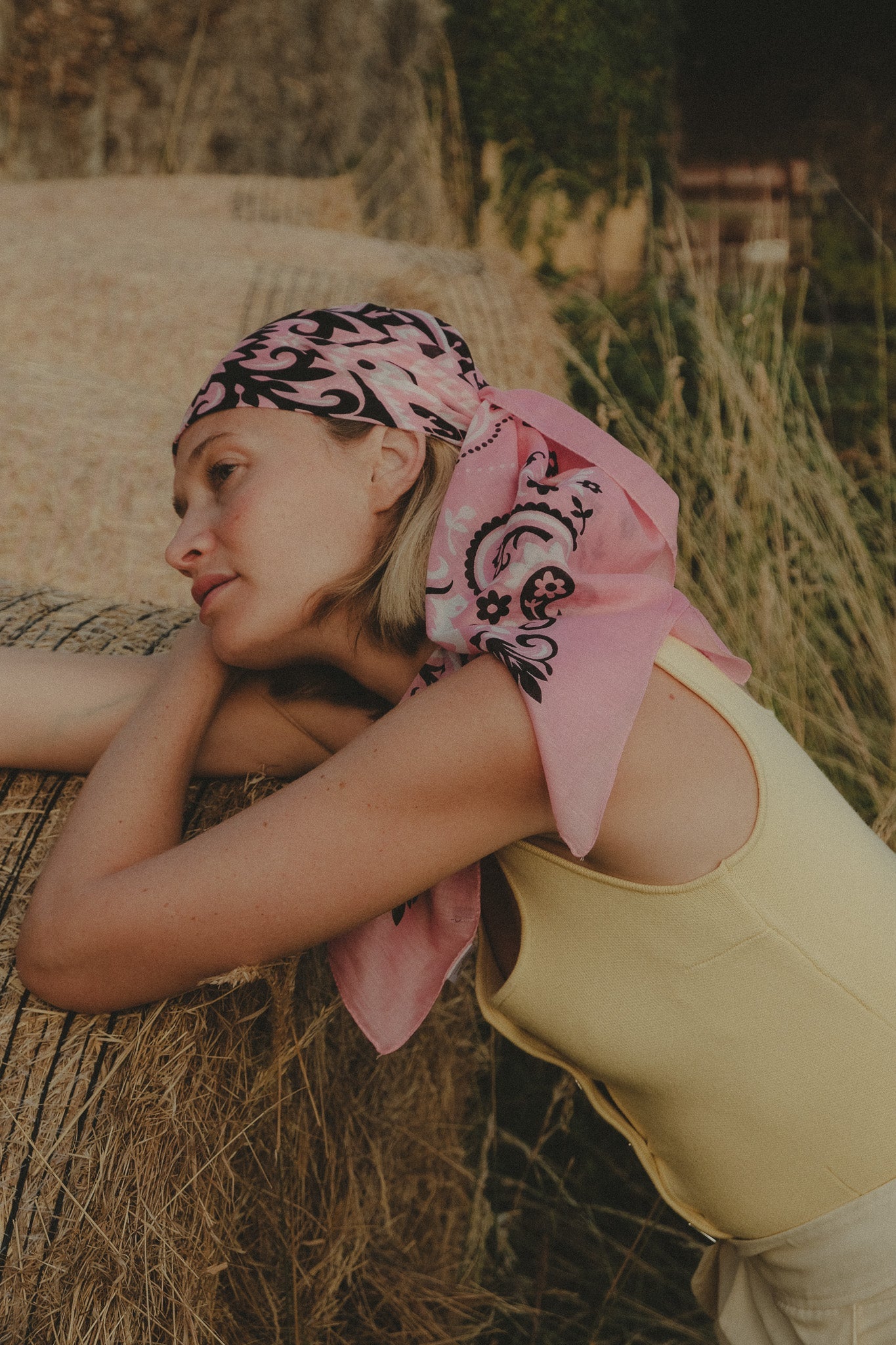 Bandana Sea pink cotton
