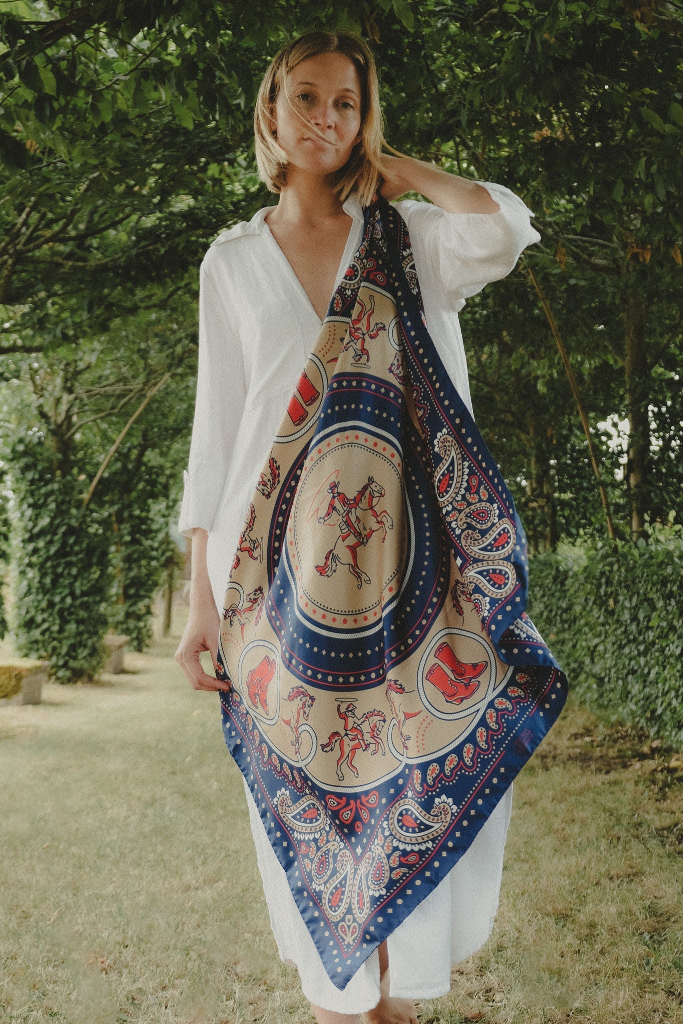 Rodeo Navy Silk