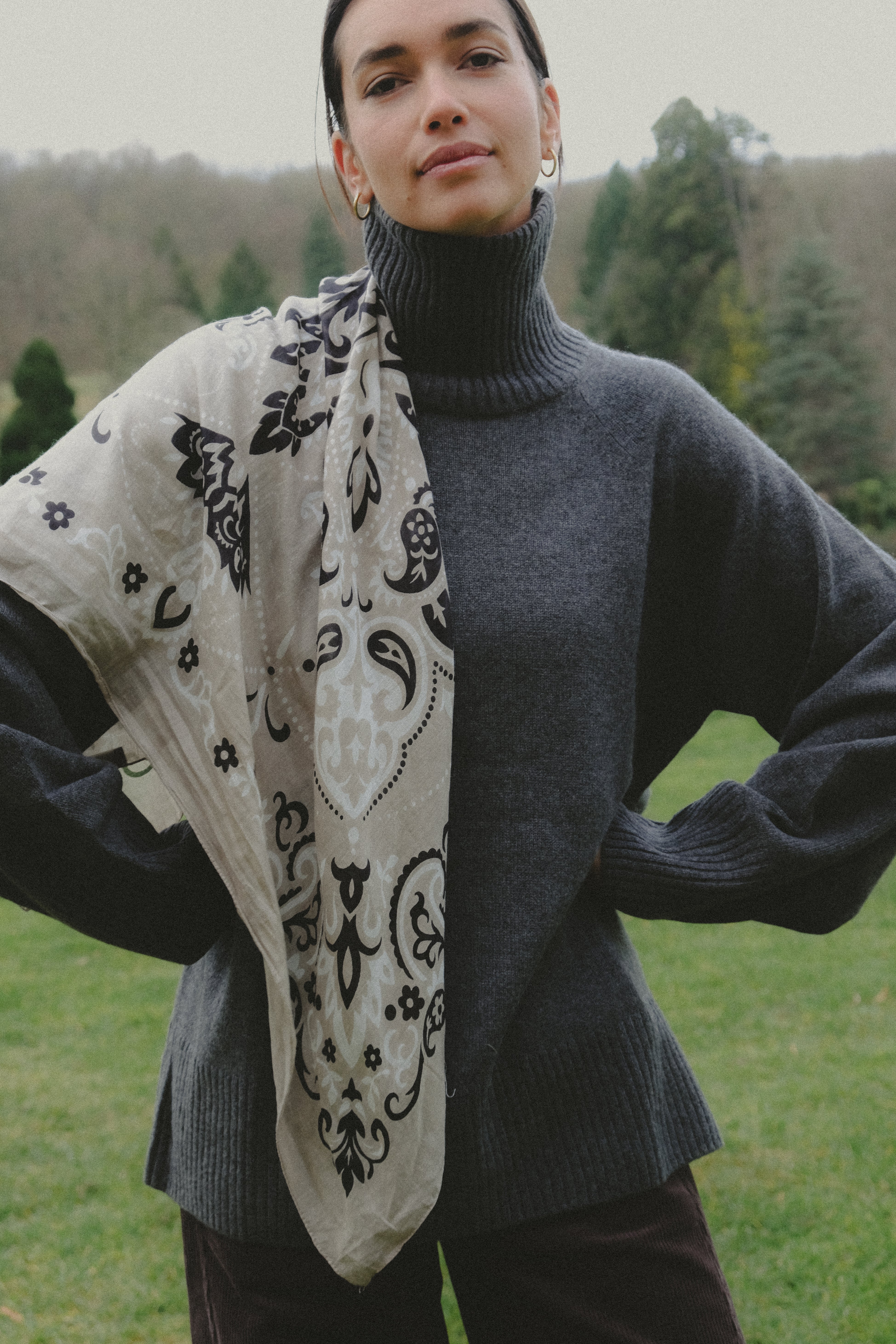Bandana Taupe cotton