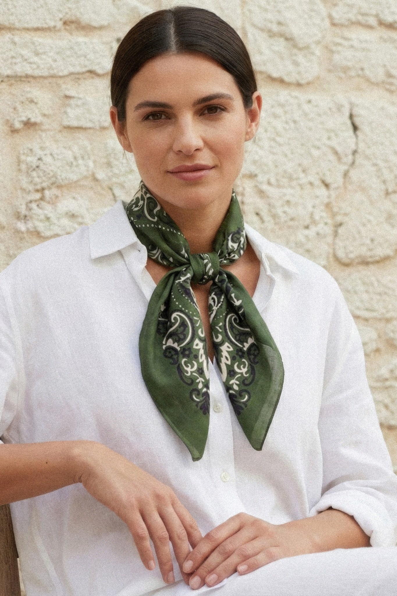 Bandana Green Forest cotton