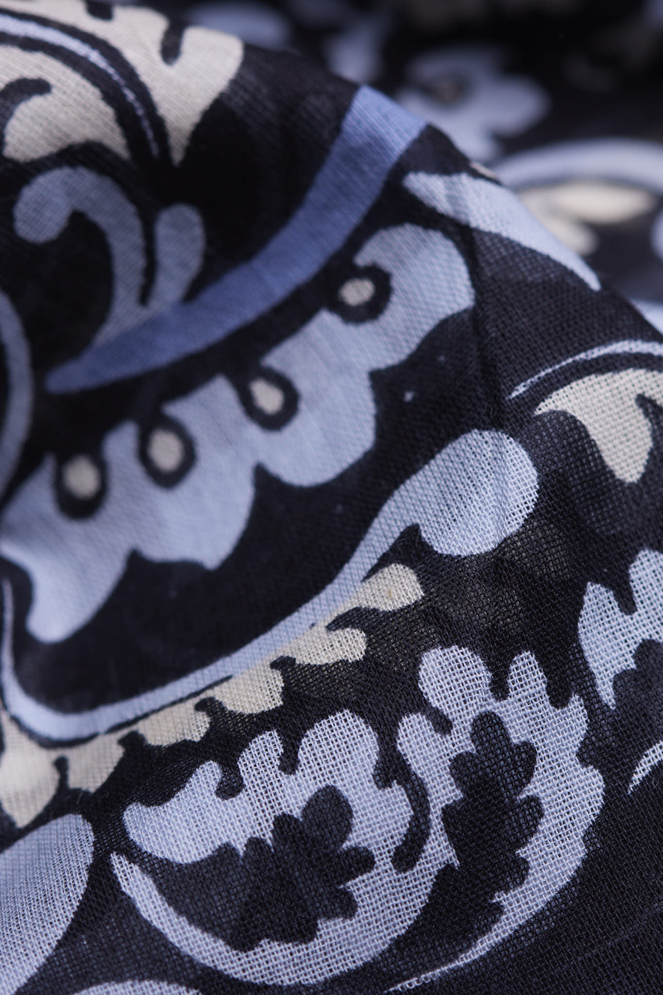 Bandana Flowers Black cotton