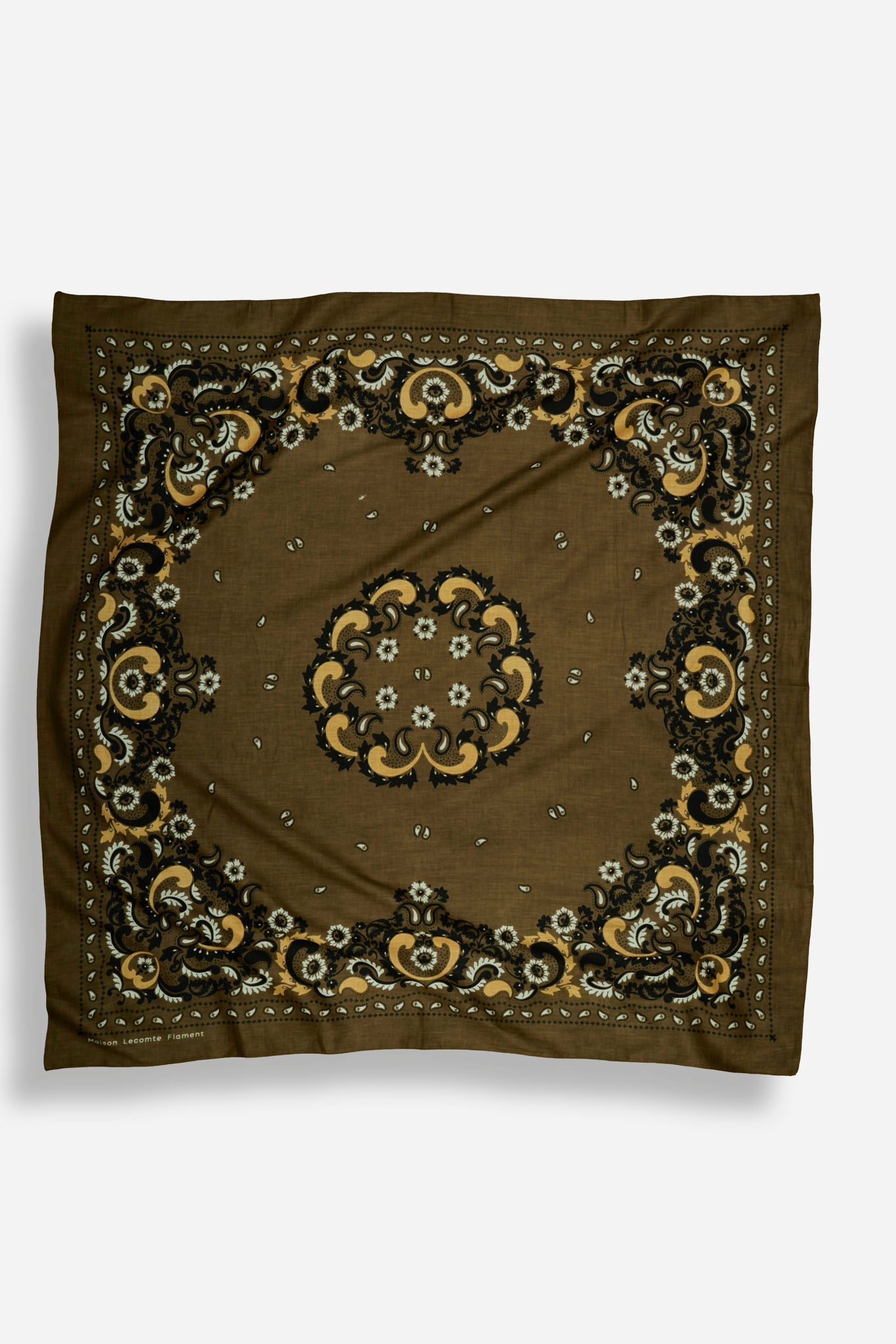 Bandana Flowers Army cotton