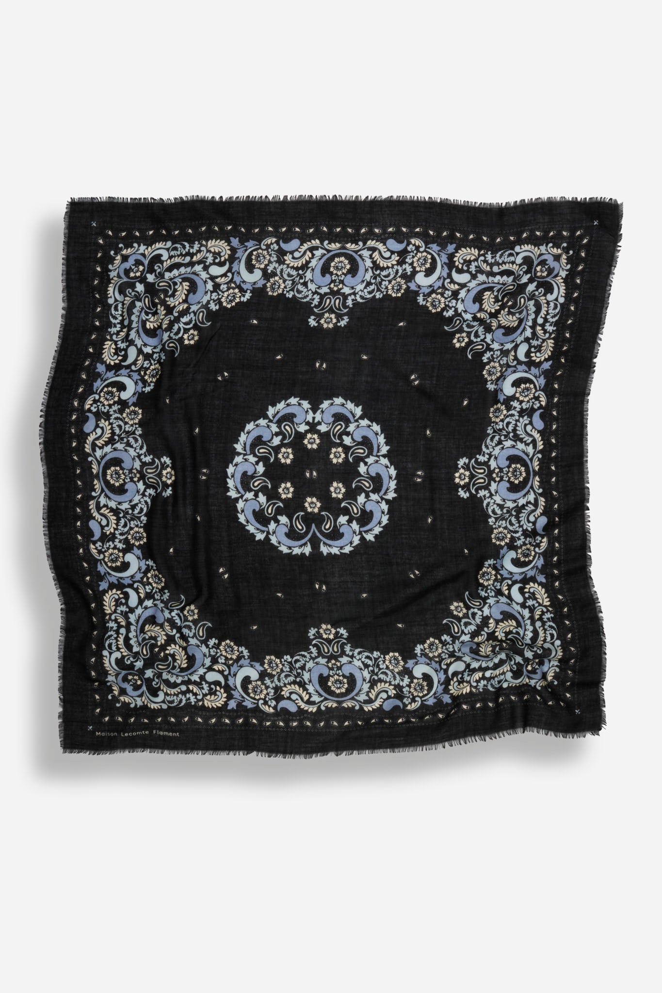 Bandana Flowers Black WC