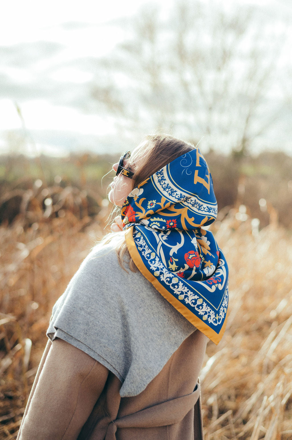 Marie-Antoinette Navy Silk