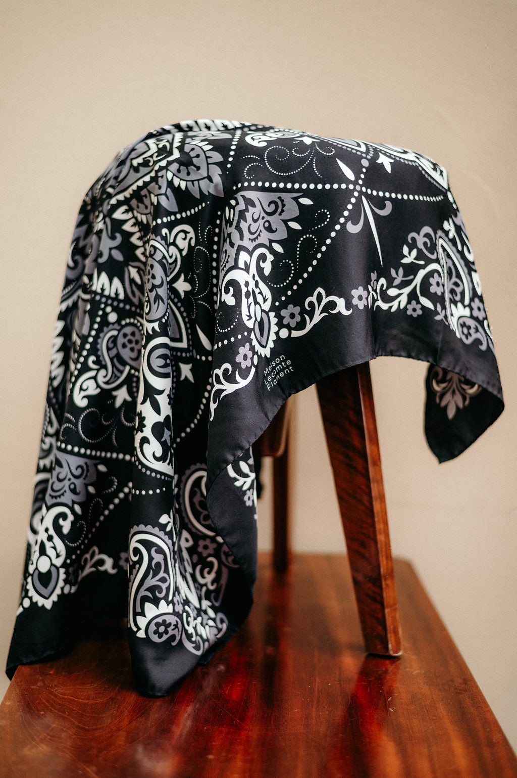 Bandana Black Silk