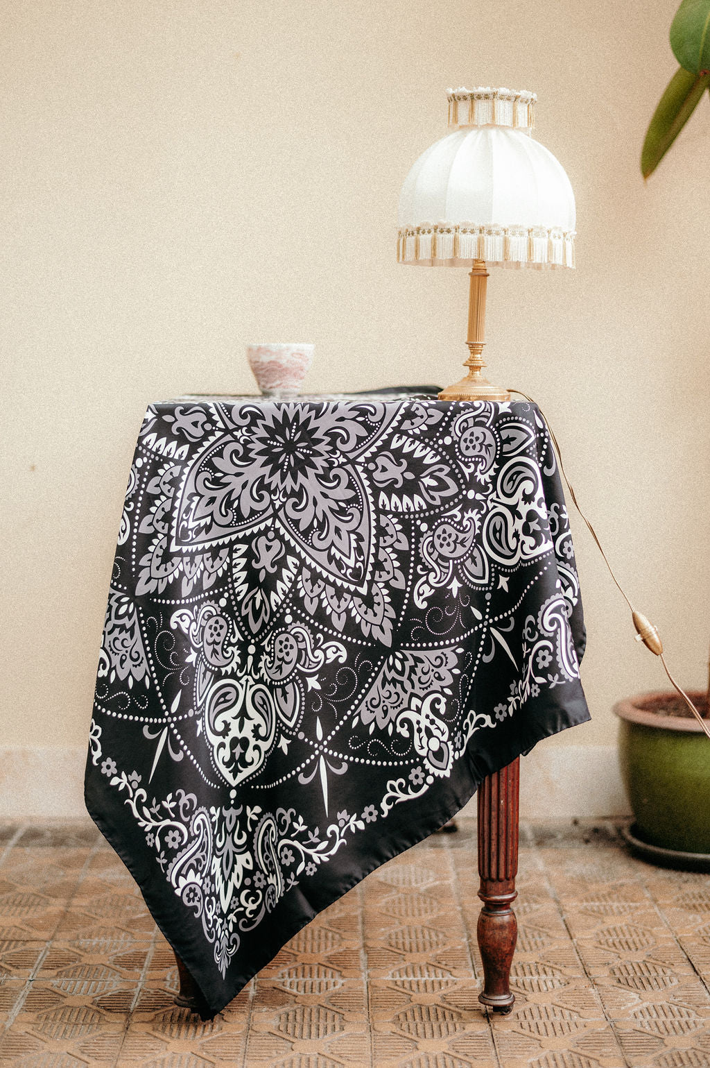 Bandana Black Silk